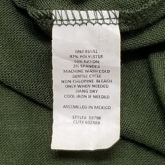 Forgotten Grace Sweater Womens Small Green Stretch - Picture 3 of 13